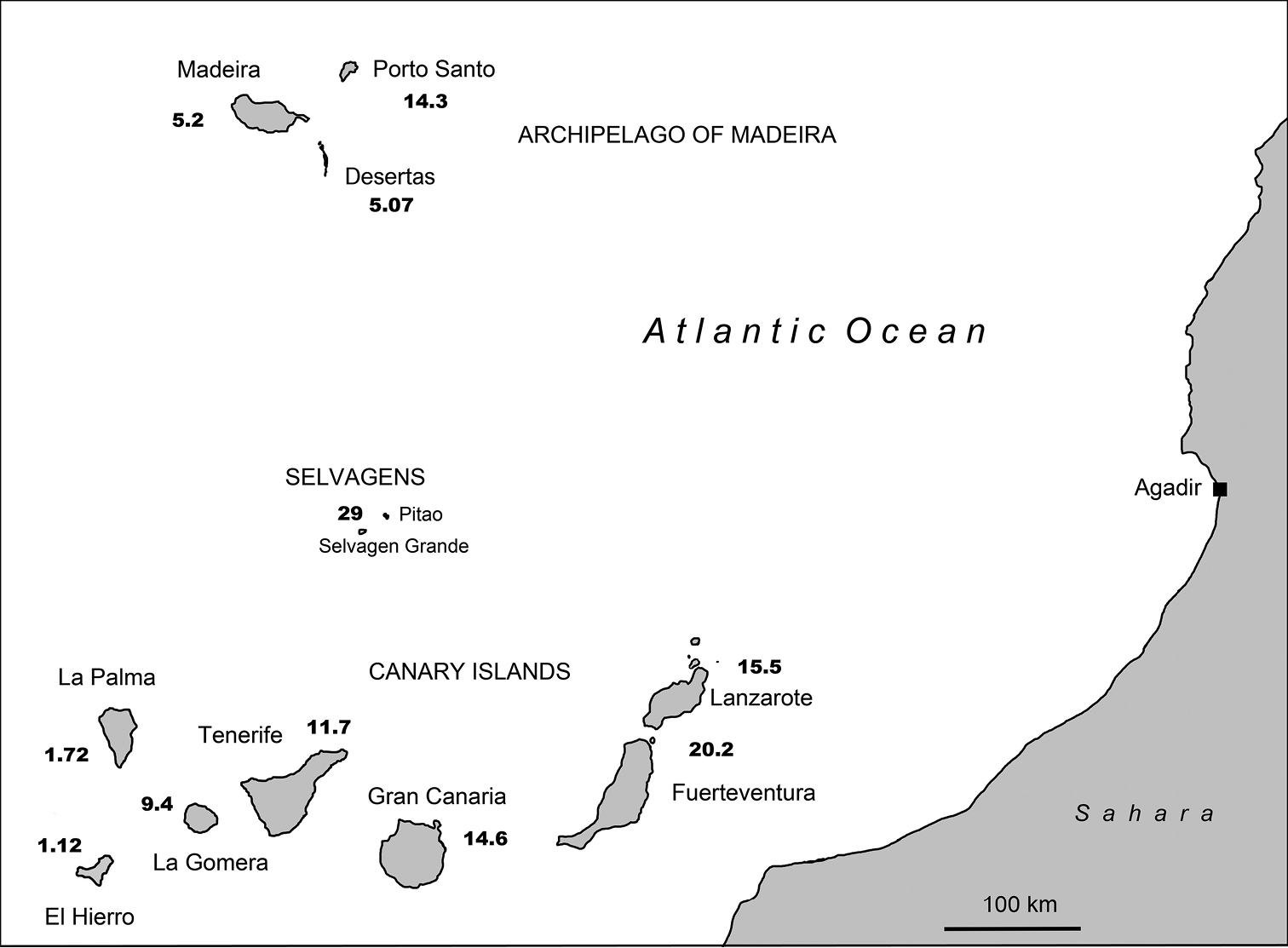 Архипелаг Мадейра на карте